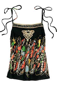 Anna Sui Silk Beaded Camisole