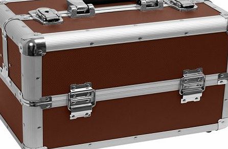 ANNDORA Tool box aluminium Beauty Makeup Therapist Artist Cosmetics Case Box Big - brown - 201513