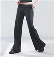 Anniluce :Medium Waist Jazz Pants - Medium-Black