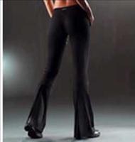 Anniluce :Split Leg Jazz Pants - Large-Black