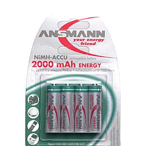 4x AA Ni-MH 2000 MAh