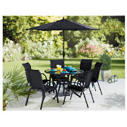 Antigua 6 Seater Set, Black