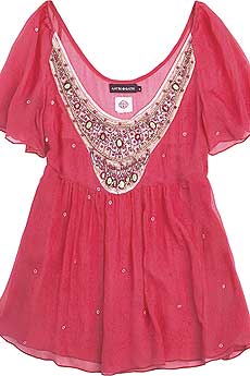 Liza Embellished Chiffon Top