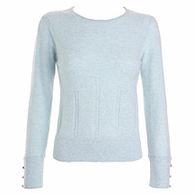 Blue pointelle jumper