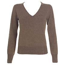 Chocolate v neck marl jumper