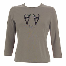 Khaki cats couple longsleeved top