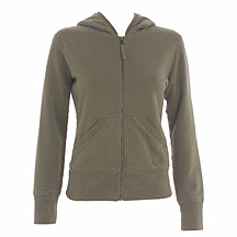 Khaki hooded sweat top