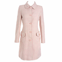 Pink dogtooth coat