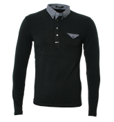 Dark Navy Long Sleeve Polo Shirt