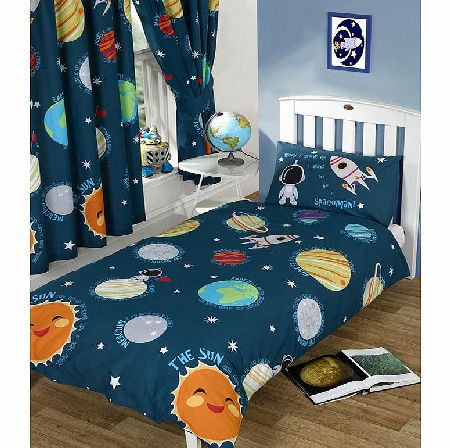 Solar System Single Duvet Cover and Pillowcase Set