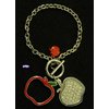 Apple Charm Bracelet (Silver)