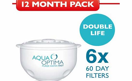 Aqua Optima 60 Day Water Filter Cartridges - 6