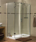 Aquaspace B-Shape Walk In Shower Enclosure Left Hand Entry