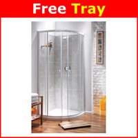 White 800mm Quadrant Shower Enclosure and Tray