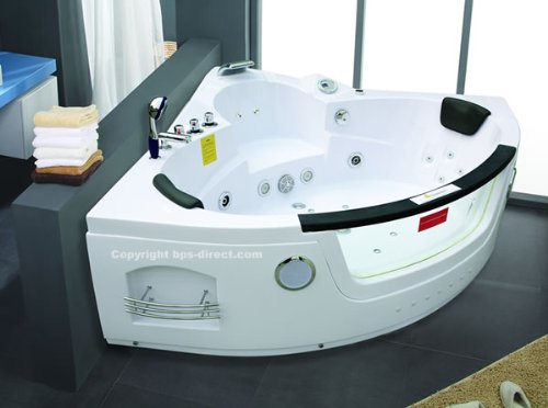 Whirlpool 2 Person Twin Spa Luxury Corner Jacuzzi Bath