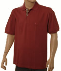 Aquascutum Mens Aquascutum Cranberry Cotton Polo Shirt