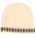 Mens Aquascutum Stone with Check Panel Wool Hat