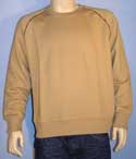 Mens Camel Round Neck Long Sleeved Sweatshirt