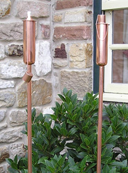 Arboreta Copper Garden Light Torch set of 6