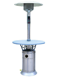 Arboreta Patio Heater with table 14kw Stainless Steel