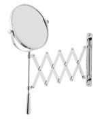 Extending Arm Bathroom Mirror with Chrome Plated Brass Body