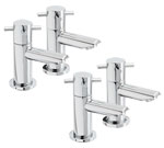 Architeckt Madrid Chrome Bath Tap and Basin Tap Pack