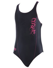 Girls Moupi Swimsuit - Denim and Fuchsia