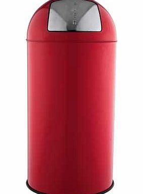 Argos 30L Red Round Push Top Bin