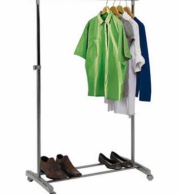 Argos Adjustable Chrome Plated Clothes Rail - Grey