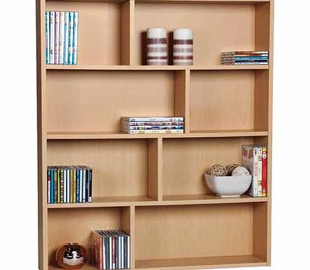 DVD and CD Geometric Media Storage Unit - Beech