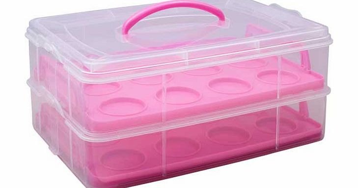 Rectangular Cake Carrier - Pink