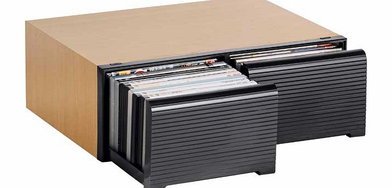 Stackable 36 DVD Media Storage Unit - Beech