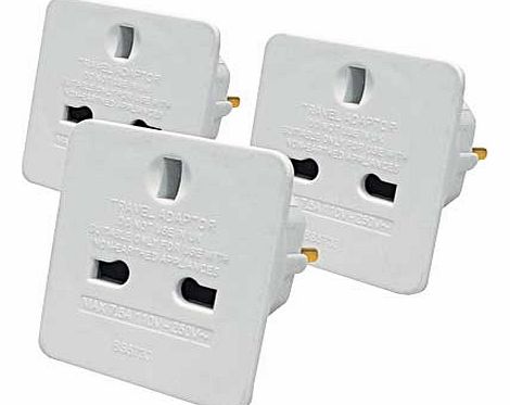 Argos Value Range Europe Travel Plug Triple Pack