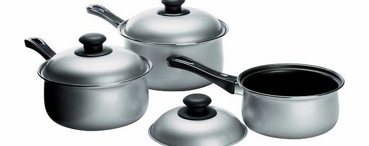 Argos Value Range Non-Stick Carbon Steel 3 Piece