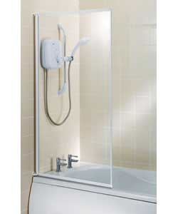 White Framed Shower Screen