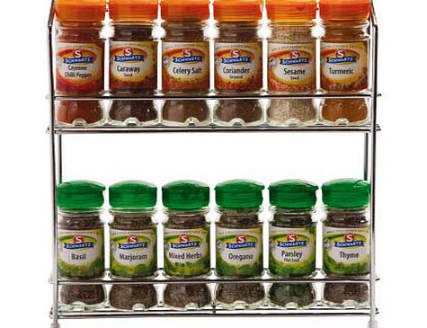 Argos Wall Mountable Wire 12 Jar Spice Rack