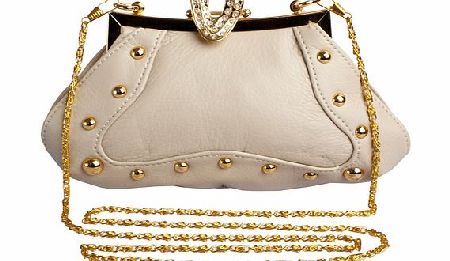 gold stud detail evening bag