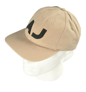 Armani Beige Cotton Baseball Cap - Beige - T2