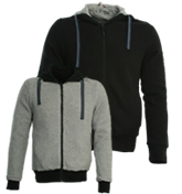 Black / Grey Reversible Full Zip Hooded