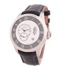 Black MECCANICO Leather Strap Watch