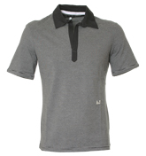 Dark Navy and White Stripe Polo Shirt