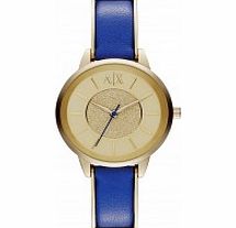 Armani Exchange Ladies Smart Olivia Gold Blue