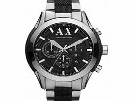 Armani Exchange Mens Active Zulu Black Silver