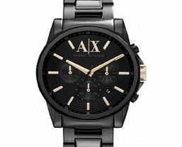 Armani Exchange Mens Smart Banks All Black