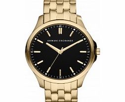 Armani Exchange Mens Smart Hampton LP Black Gold