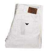 Jeans (J70) White Straight Leg Trousers