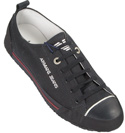 Ladies Armani Navy Canvas Trainer Shoe