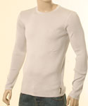 Armani Mens Armani Natural Round Neck Cotton Sweater