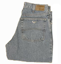 Mens Armani Washed Denim Zip Fly Classic Waist Jeans 32 Leg (J16)