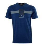 Royal Blue T-Shirt with Printed Logo